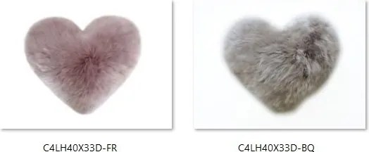 Perna din blana de oaie LW Noua Zeelanda, LW Heart Double Sided 40x33cm