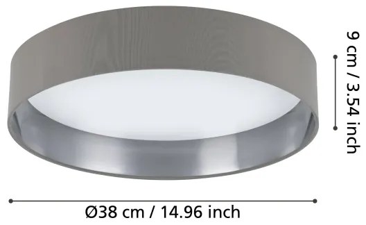 Eglo 99543 - Plafonieră LED MASERLO/24W/230V