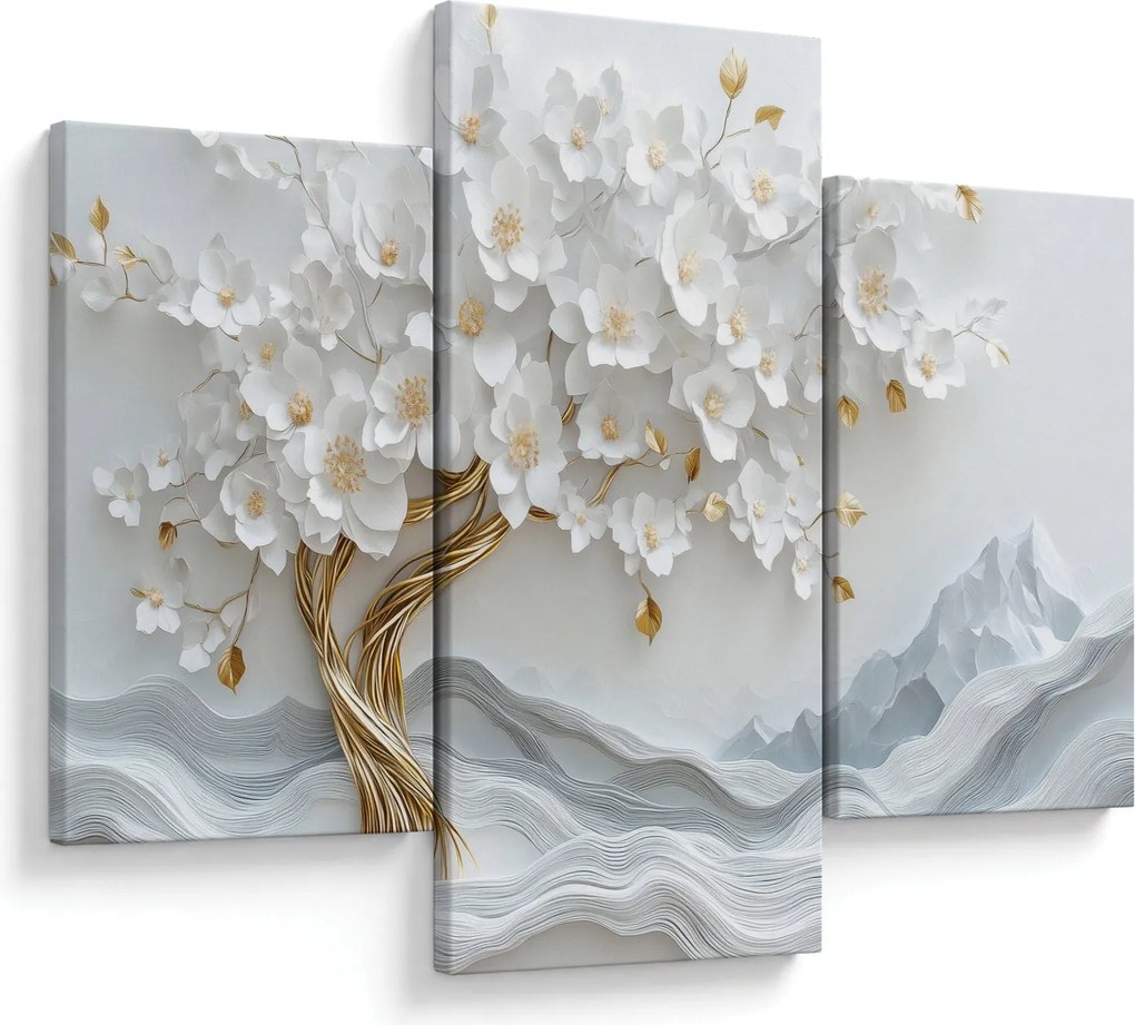 Tablou – Arborele vieții 3D elegant (90x60 cm)
