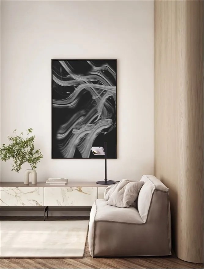 Lampa de masa LED cu spot directionabil stil minimalist KEDROS alb