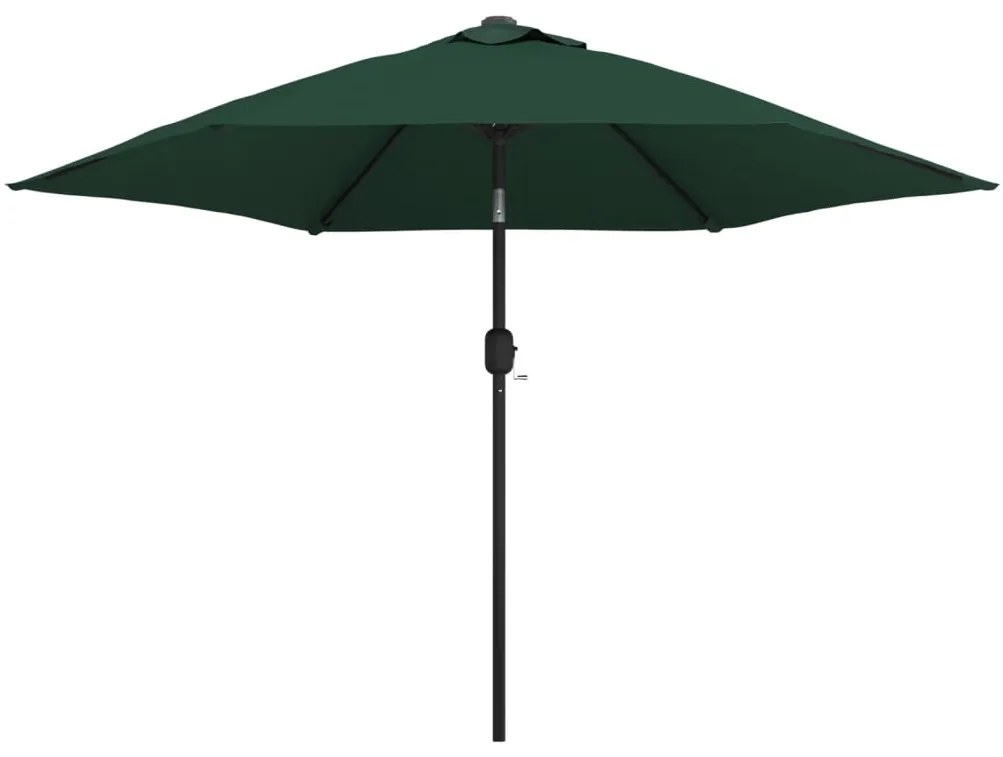 Umbrelă de soare cu stâlp din oțel 3 m, Verde