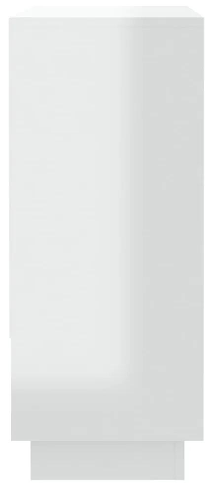 Servanta, alb extralucios, 97x31x75 cm, PAL 1, Alb foarte lucios