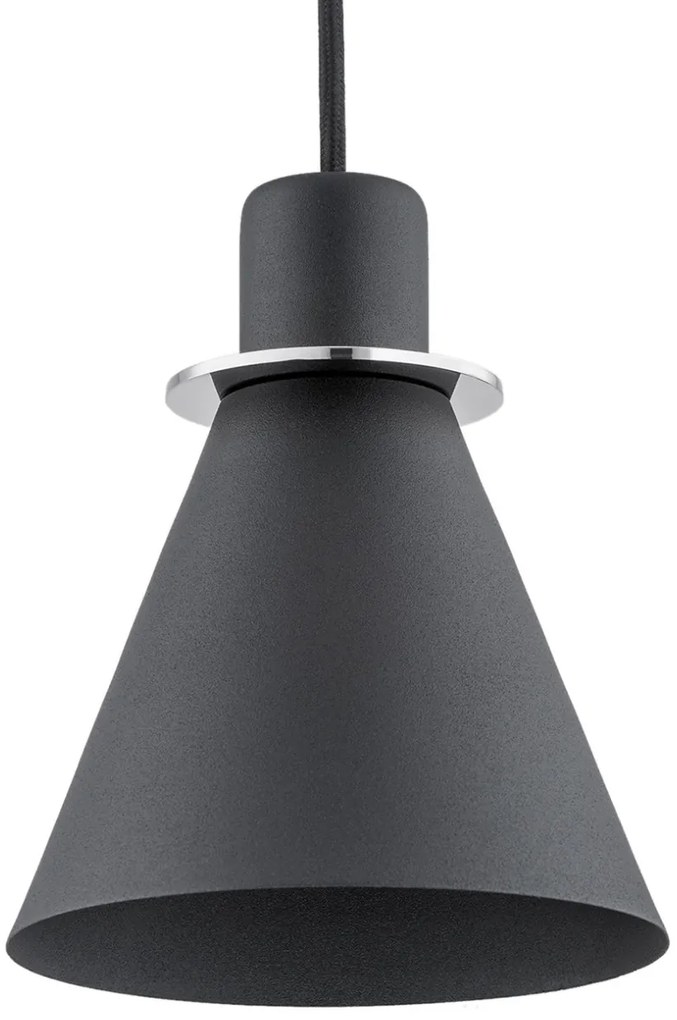 Pendul modern design retro Beverly negru/crom