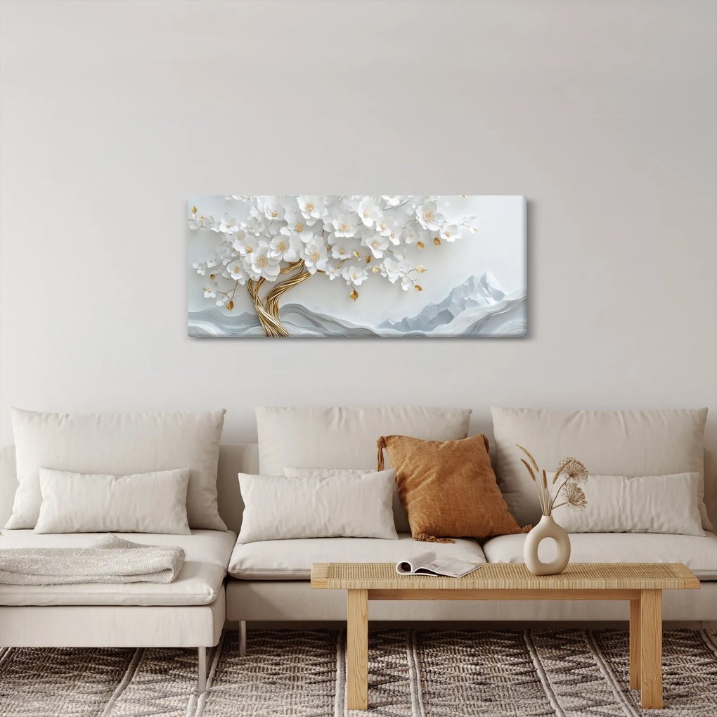 Tablou – Arborele vieții 3D elegant (120x50 cm)