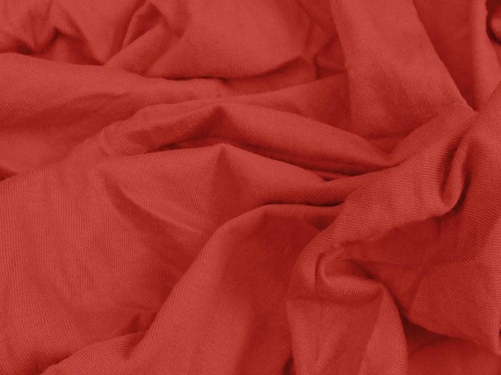 2x lenjerie de pat de flanel CERBUL DE CRACIUN rosu + cearceaf jersey EXCLUSIV rosu 180 x 200 cm