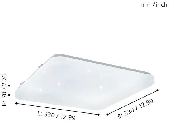 Eglo 97882 - Plafonieră LED FRANIA-S, 14,6 W, 230 V