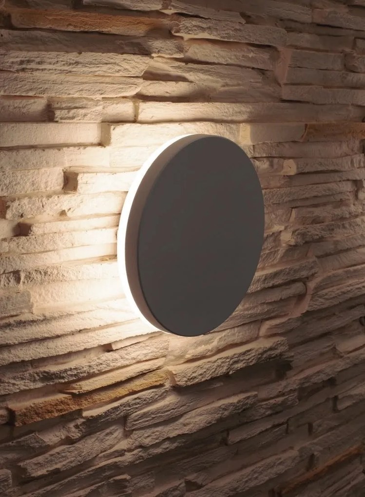 Aplica LED de perete iluminat exterior ambiental IP54 BORA alba