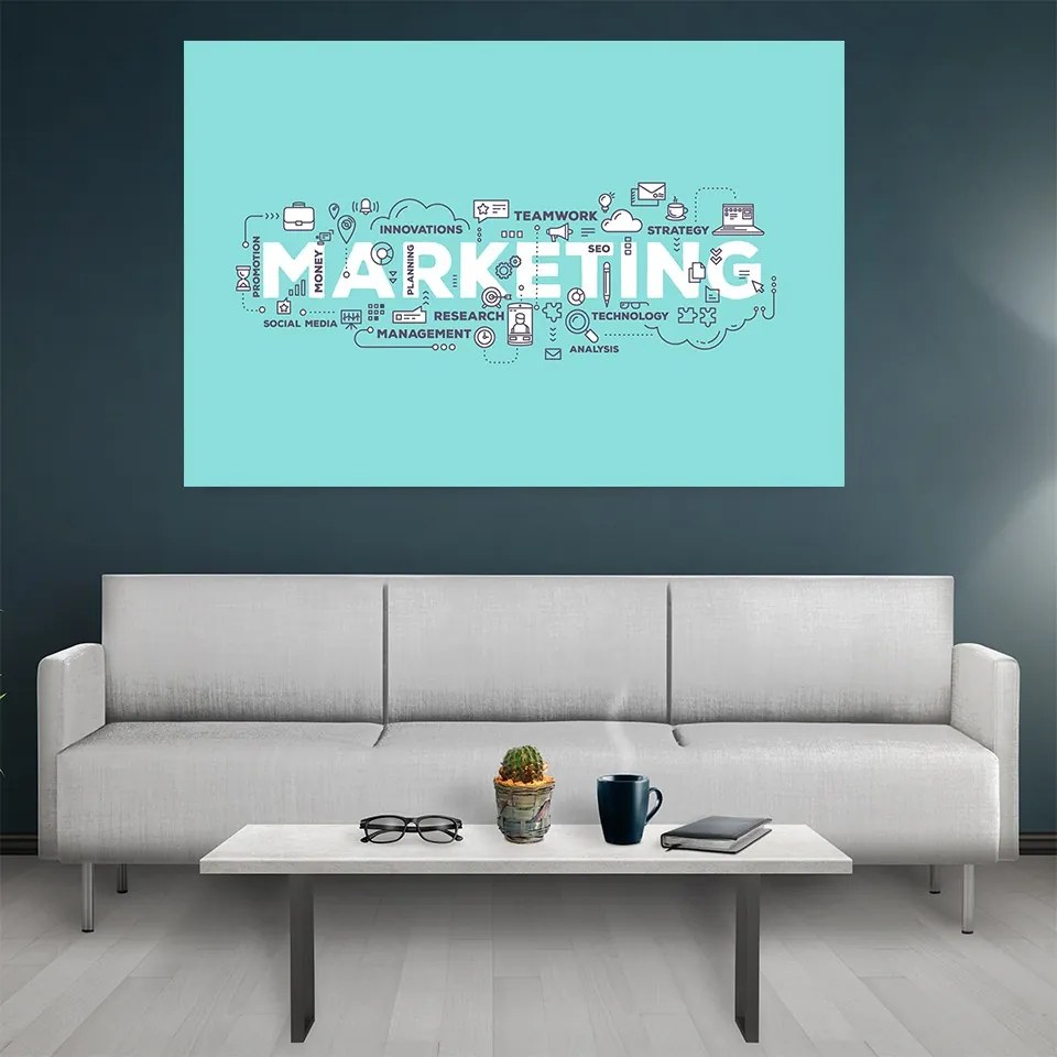 Tablou canvas Motivational Marketing 120x80 cm