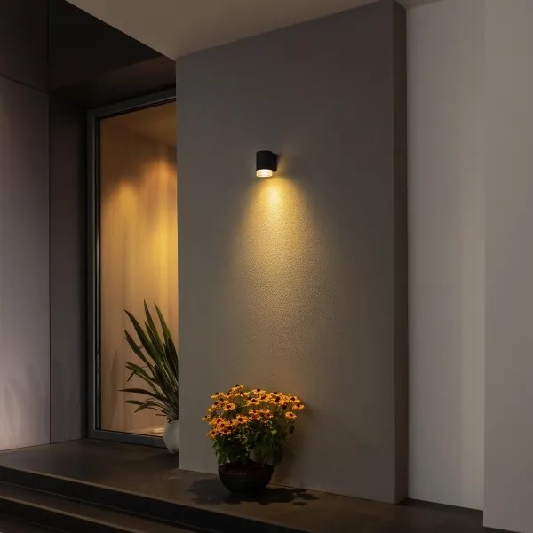 Brilagi - Aplica de perete LED RGBW MATERA pentru exterior 1xGU10/6W/230V negru IP54