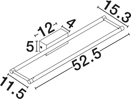 Aplica de perete LED stil minimalist OLAS negru