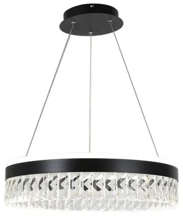 Lustră LED dimabilă pe cablu LED/90W/230V 3000-6500K negru + telecomandă