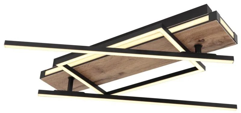 Plafoniera LED design indistrial Colli negru 68x46cm
