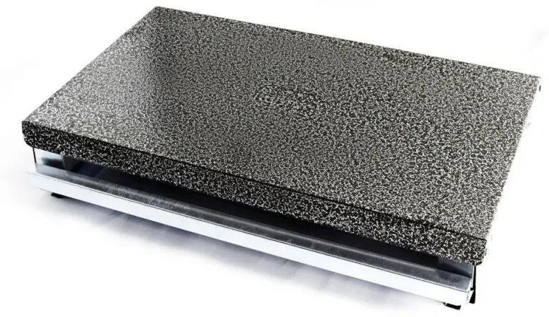 Gratar electric cu capac RUBINO EC 1.6 k, 1600W, 34x24 cm, Tava pentru grasime