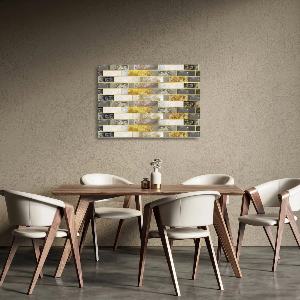 Tablou pe sticlă - Decor cu texturi (70x50 cm)