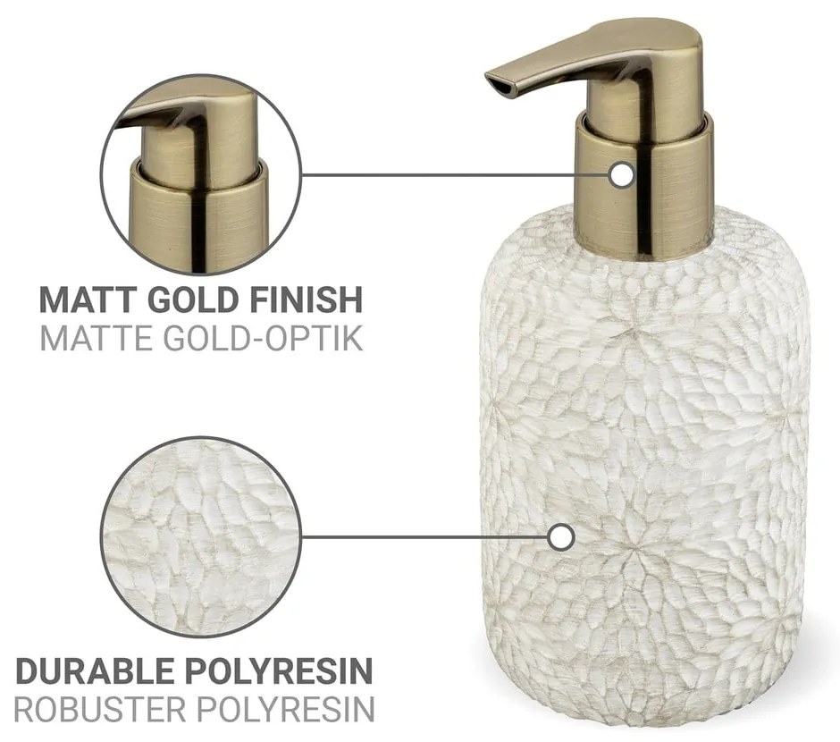 Dozator de săpun lichid alb din polirășină 300 ml Montalfano – Wenko