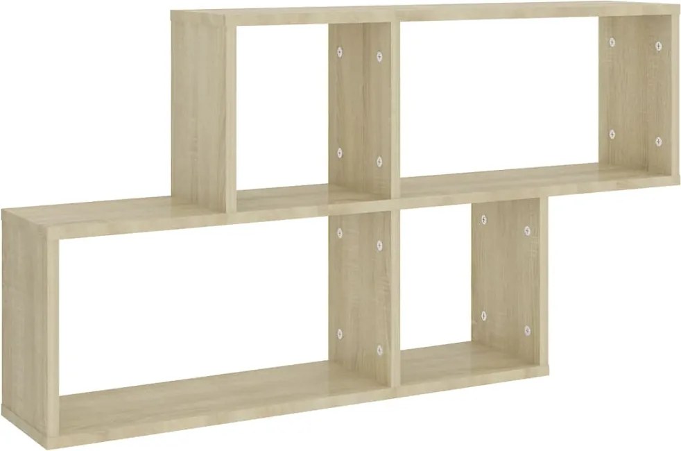 vidaXL Raft de perete CD-uri, stejar Sonoma, 100x18 x53 cm, PAL