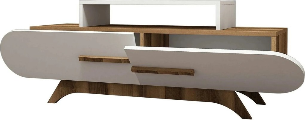 Comoda TV ROSE, nuc/alb, PAL melaminat, 145x37x50 cm
