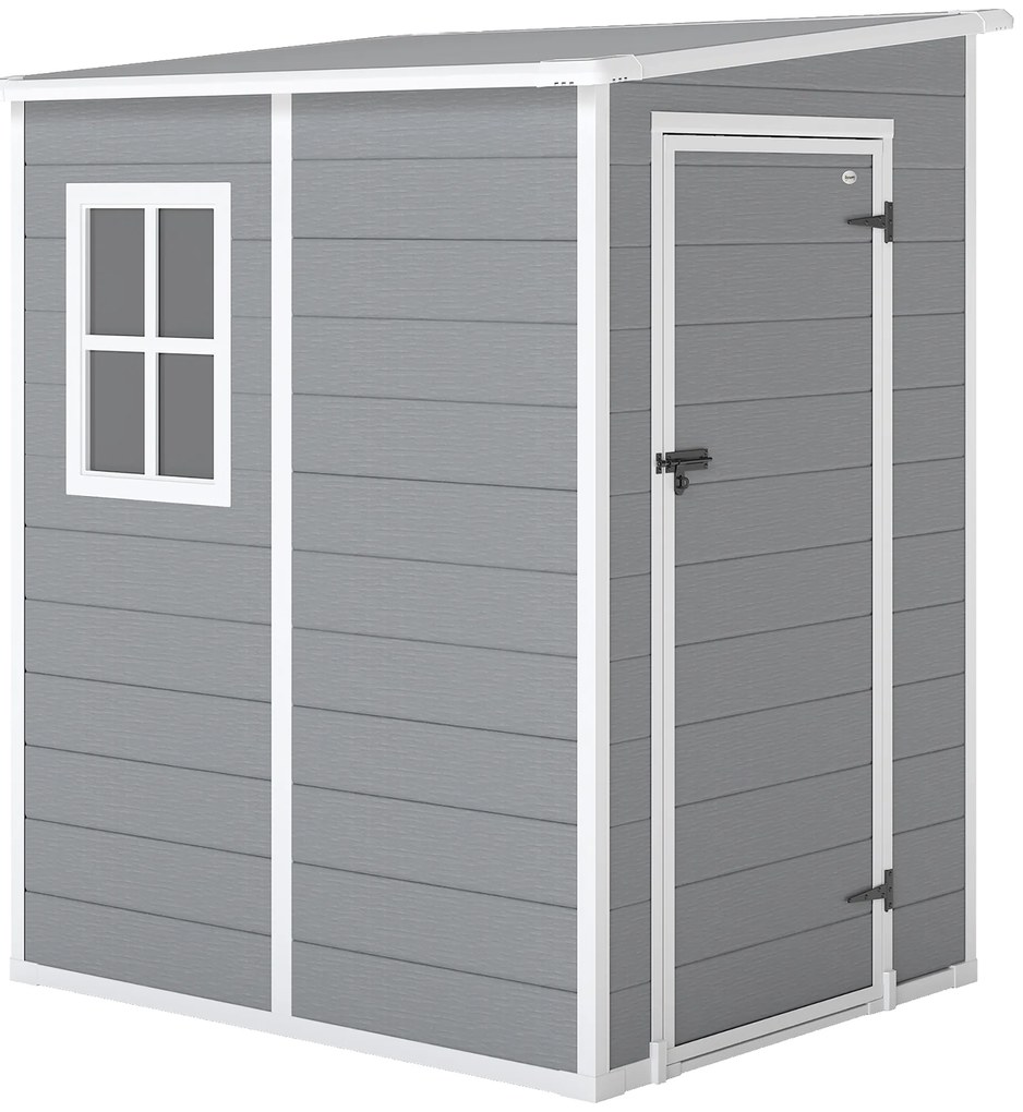 Outsunny Magazie din metal pentru gradina, Gri