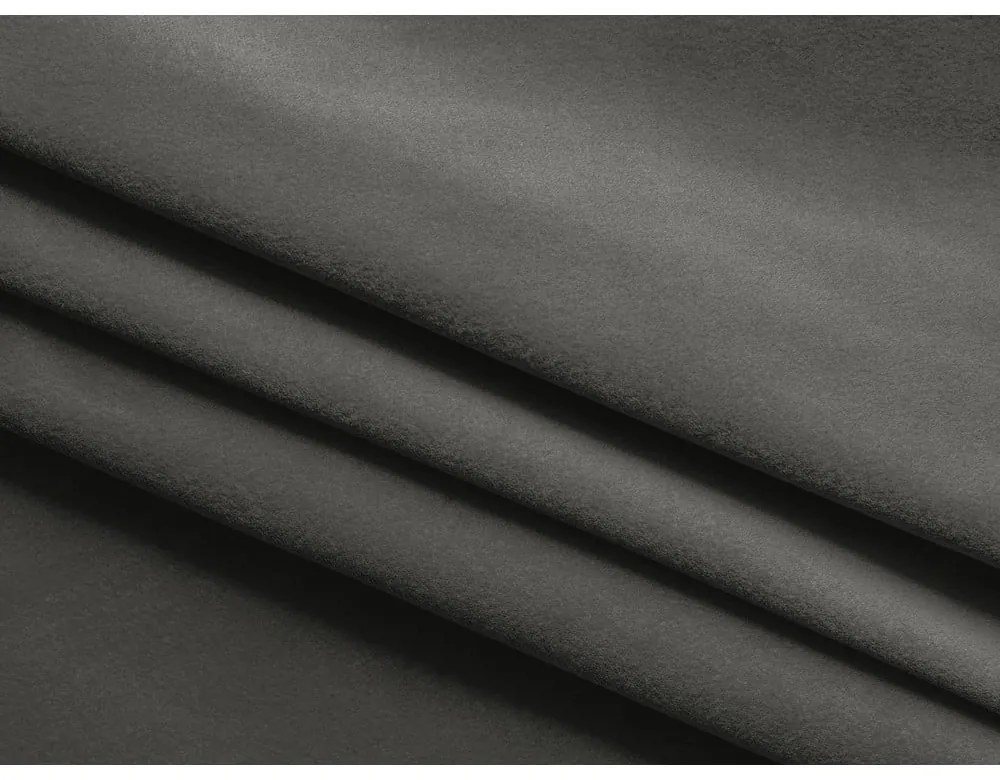 Colțar gri închis extensibil/cu spațiu de depozitare cu tapițerie din catifea (cu colț pe partea dreaptă/cu șezlong) Kapua – Makamii