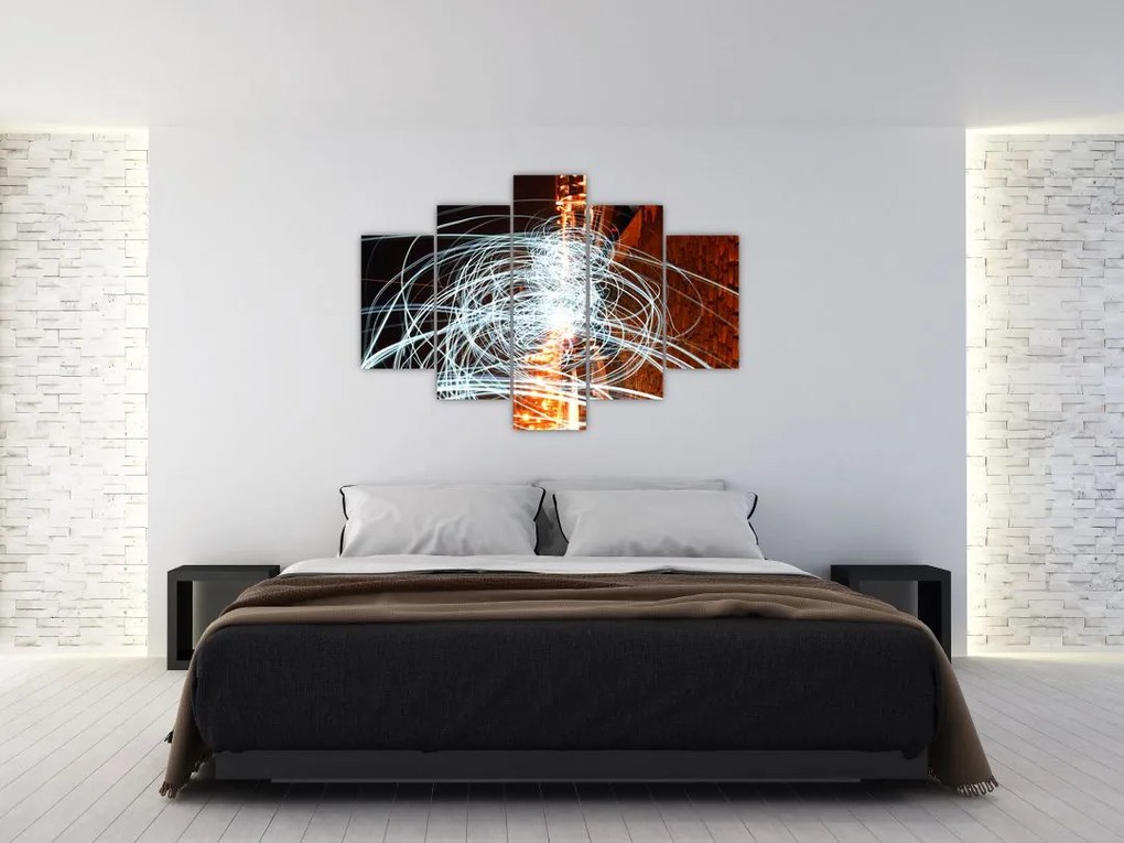 Tablou cu valuri de lumini (150x105 cm)