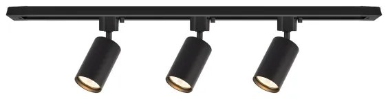 Spot pe șină TIGER, 3x GU10, 10W, 230V, negru
