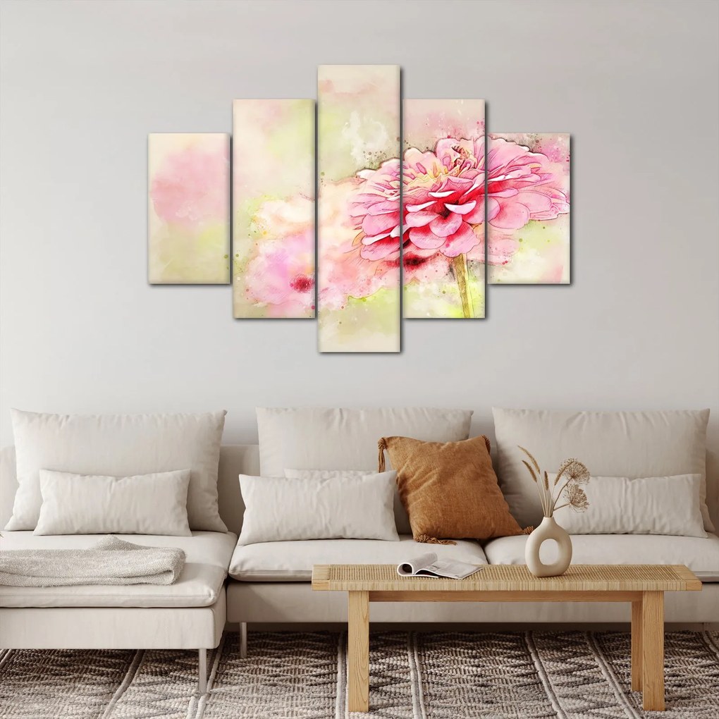 Tablou - Floare roz, aquarel (150x105 cm)