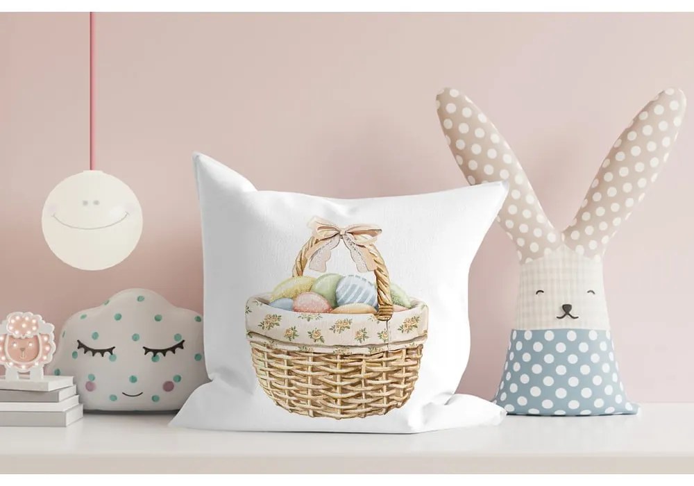 Față de pernă 43x43 cm cu model de Paști – Mila Home