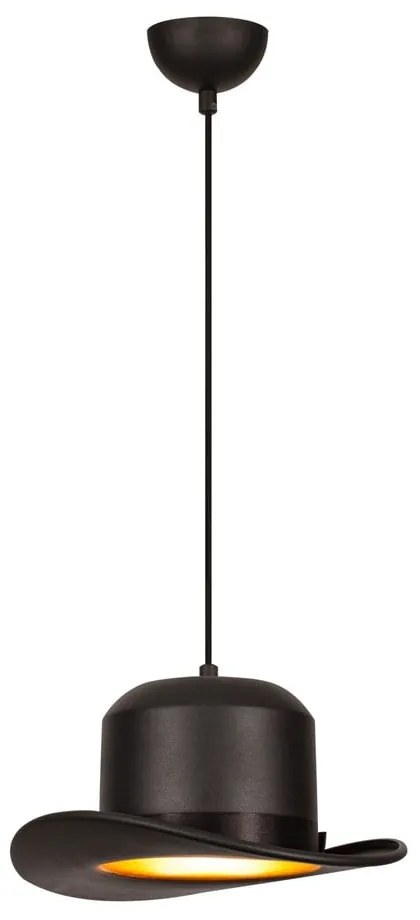 Lustră neagră cu abajur textil ø 30 cm Capello – Opviq lights