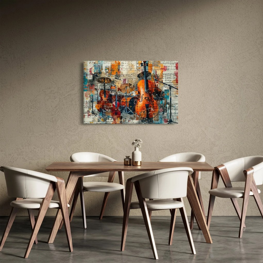 Tablou - Instrumente muzicale (90x60 cm)