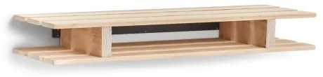 Etajera universala din lemn de pin Palette Natural, L80xl23,5xH10 cm