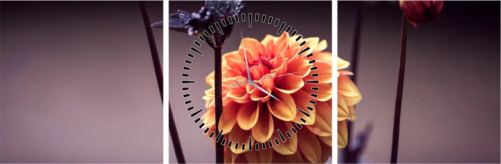 Tablou - Floare (cu ceas) (90x30 cm)