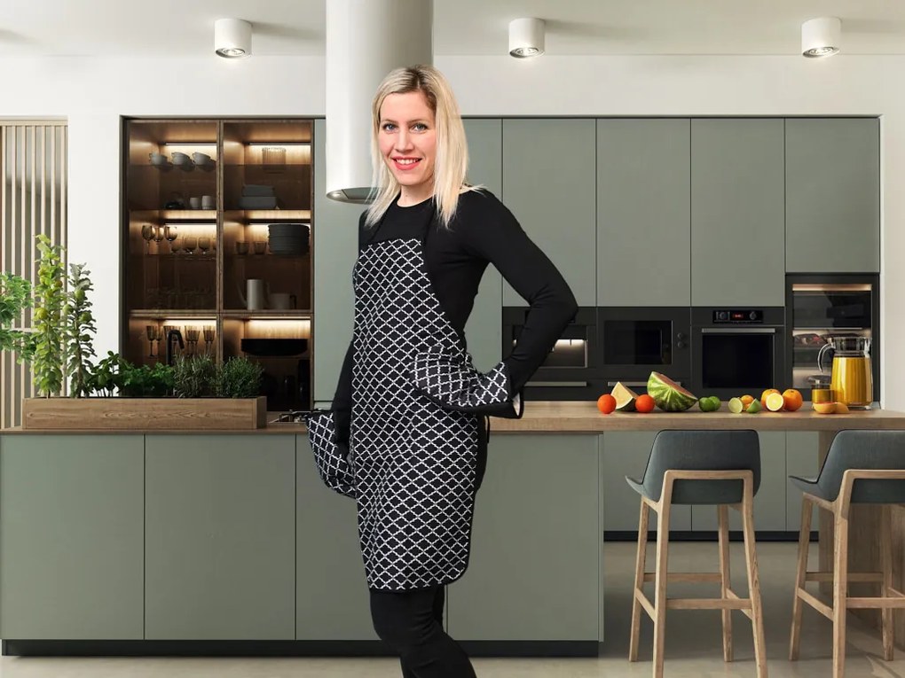 Sort de bucatarie alb-negru CLOVER