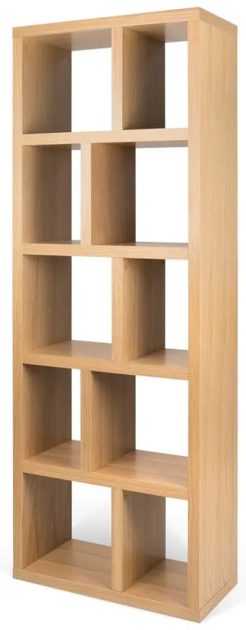 Bibliotecă în culoare naturală cu aspect de lemn de stejar 70x198 cm Berlin – TemaHome