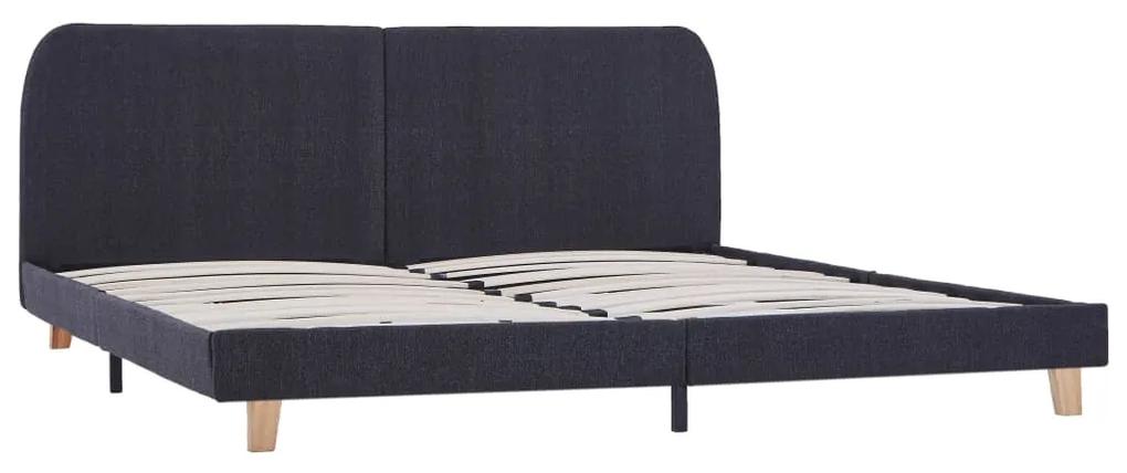 280869 vidaXL Cadru de pat, gri închis, 160 x 200 cm, material textil
