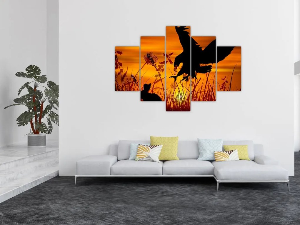 Tablou cu silueta prădătorului (150x105 cm)