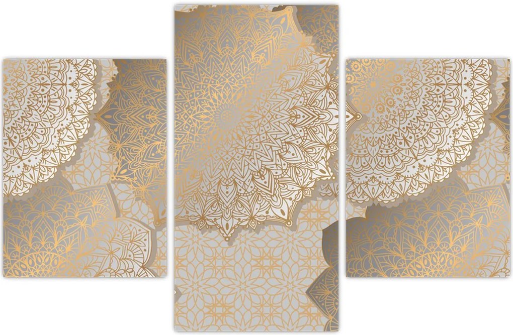 Tablou - Mandale în tonuri aurii (90x60 cm)