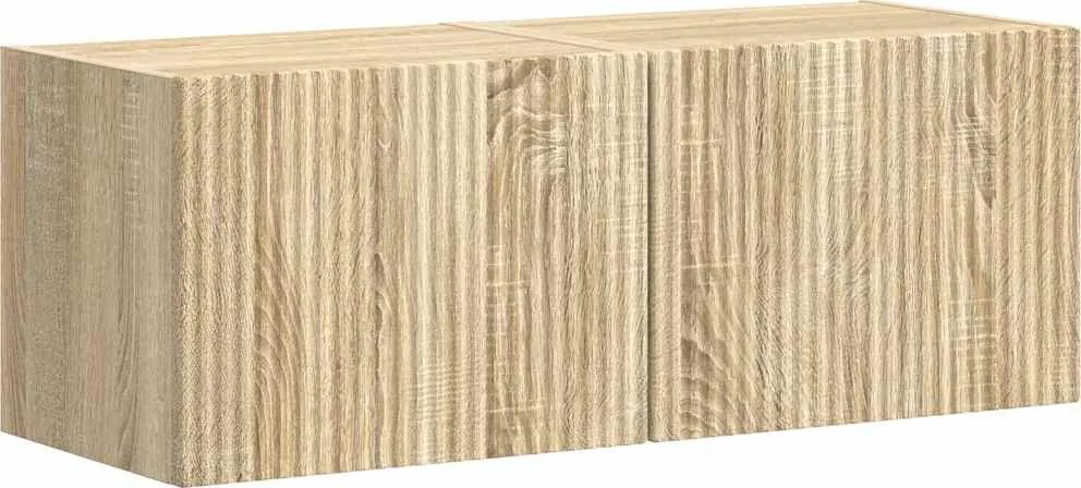 vidaXL Dulap TV de perete 2 pcs Sonoma 60 x 31 x 29.5 cm Lemn compozit
