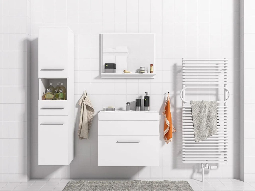 MEBLINE Set mobilier baie TIPO alb