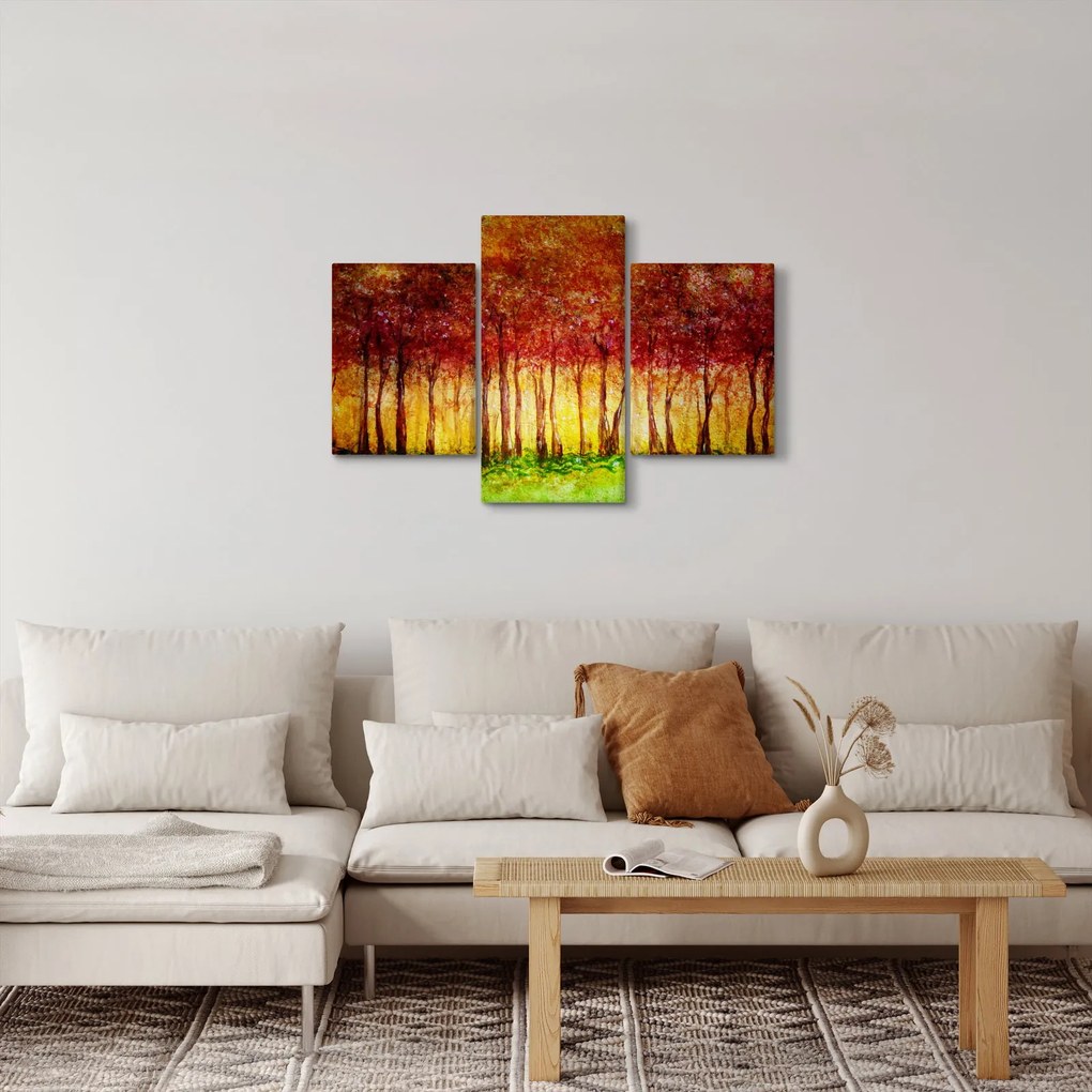 Tablou - Pictura pădurii cu frunziș (90x60 cm)