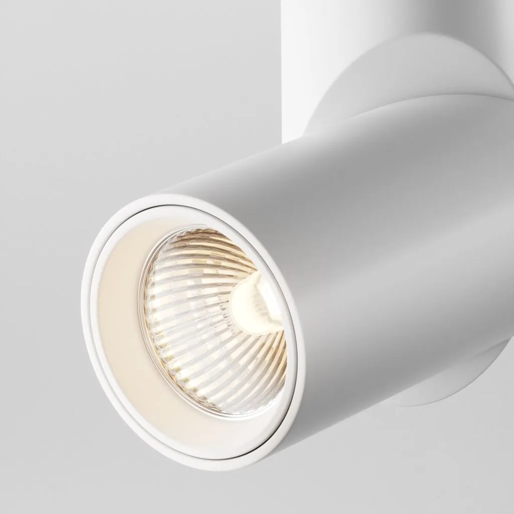 Spot LED aplicat, plafoniera design tehnic Dafne alb