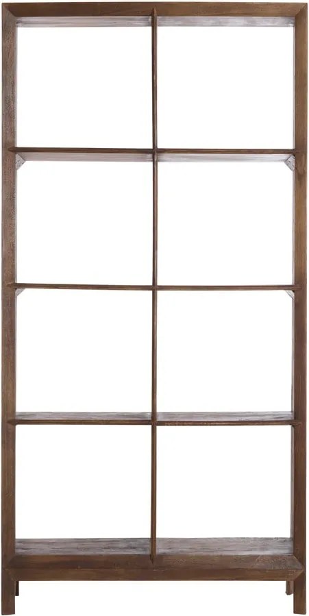 Bibliotecă în culoare naturală din lemn masiv de mango 95x190 cm Sondrio – Light &amp; Living