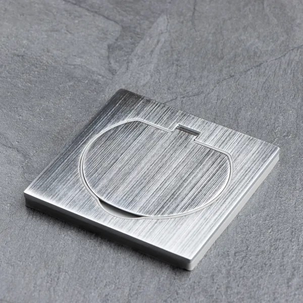 Priză încastrabilă de podea de exterior Brilagi IP55 crom mat pătrat