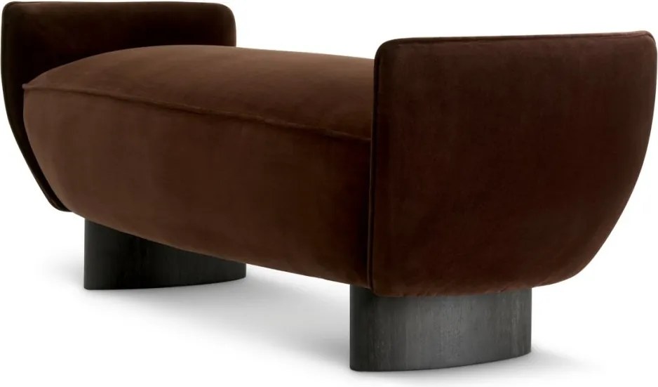 Bancheta LUX dormitor Stirling, catifea maro