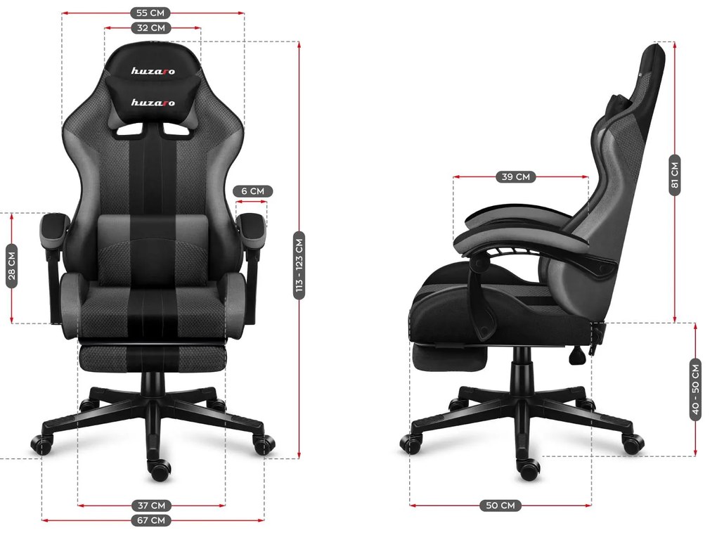 Fotoliu gaming Fusion 4.7 (negru + gri). 1087477