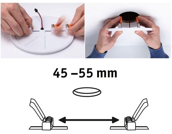 Paulmann 92387 - LED/4,5W IP44 Lampă încastată baie VARIFIT 230V