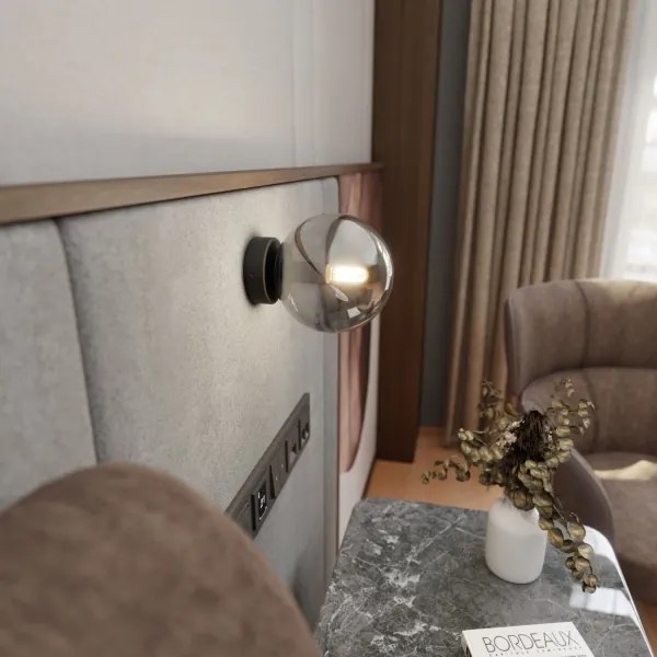 Aplică ROSSI 1xE14/10W/230V negru/gri