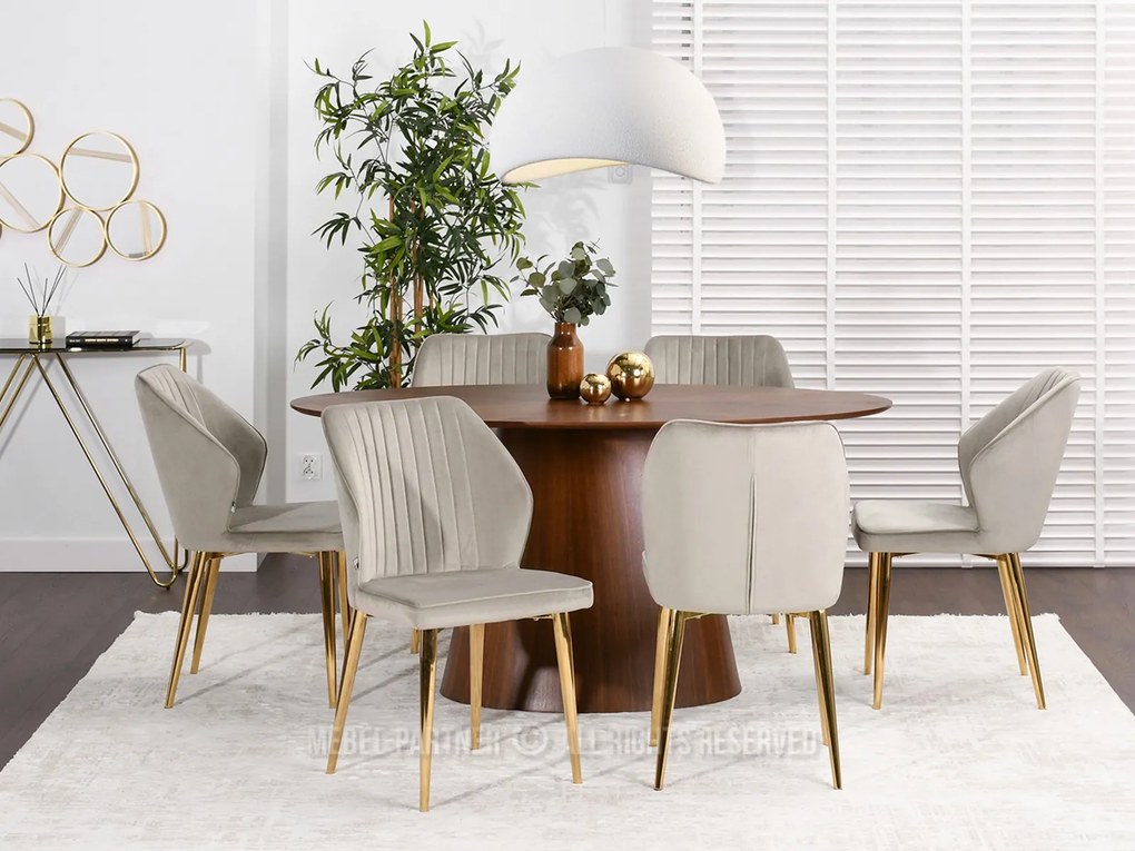 Scaun Greta K (bej + auriu). Promo -14%. 1111058