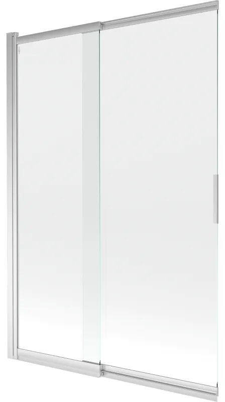 Mexen Fox ecran de cadă cu 2 panouri glisante 120 x 150 cm, transparent, crom - 891-120-002-01-00