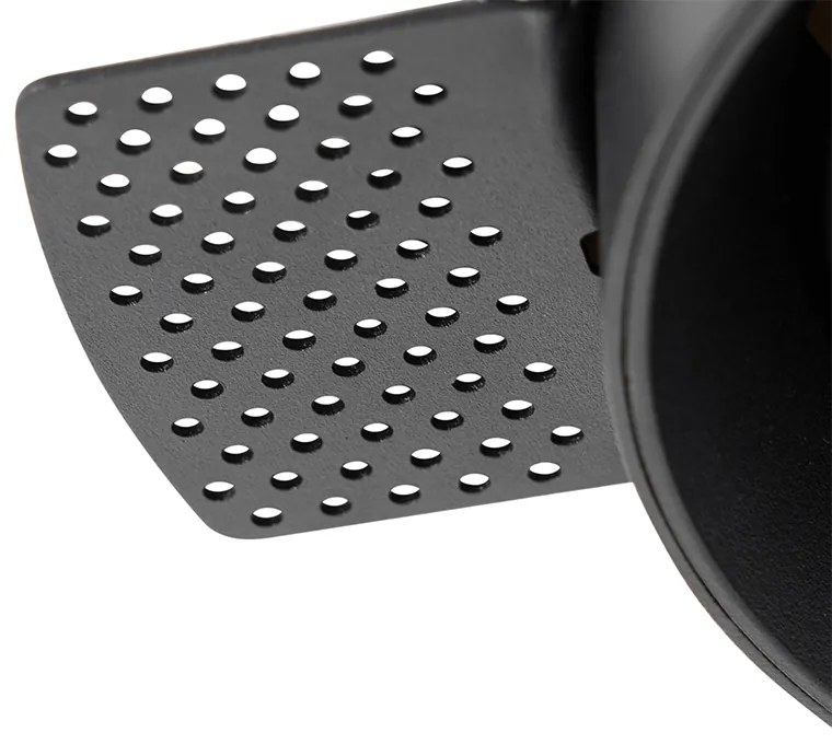 Spot modern îngropat negru GU10 AR111 rotund fără rama - Oneon Honey