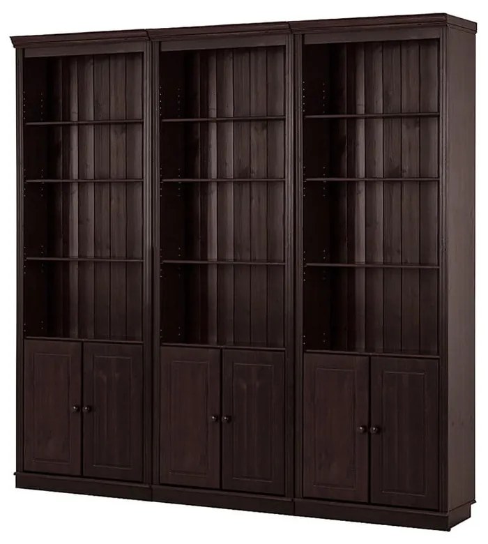 Bibliotecă maro din lemn de pin 222x223 cm Anita – Støraa